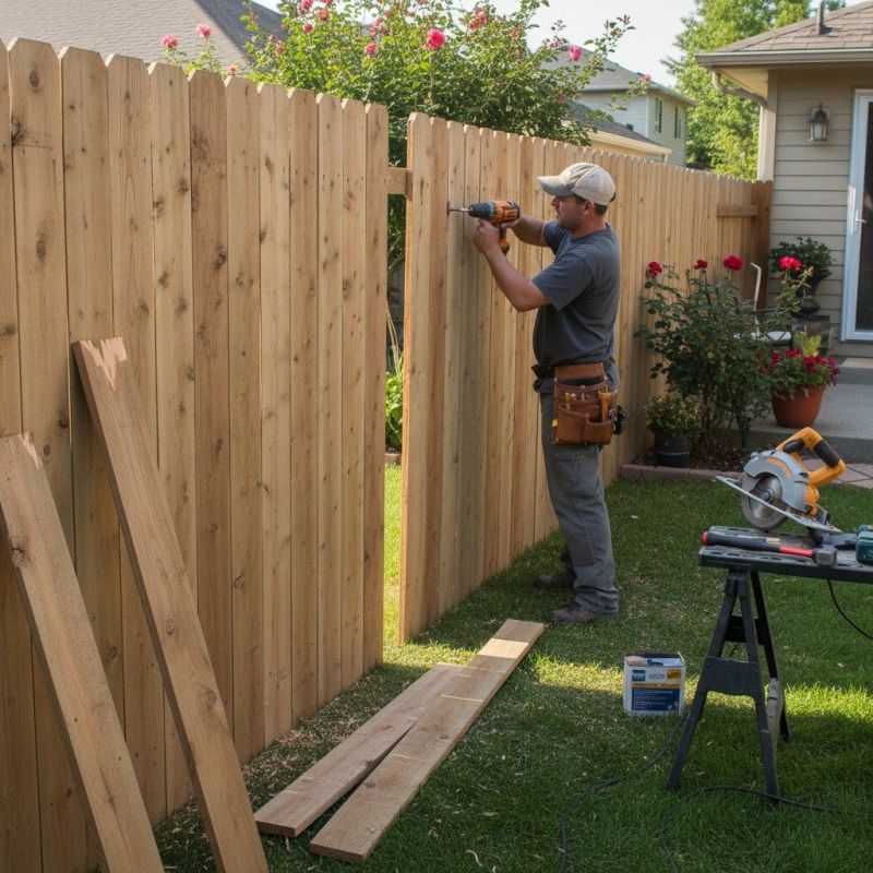 Local Fence Refinishing pros at work
